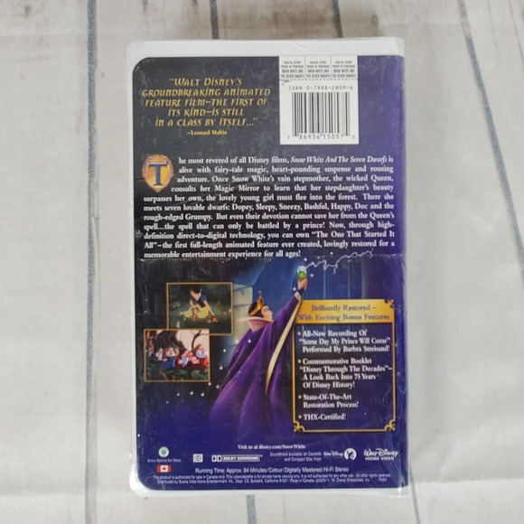2/$25 Walt  Disney Snow White VHS Platinum Ed. - Picture 4 of 7